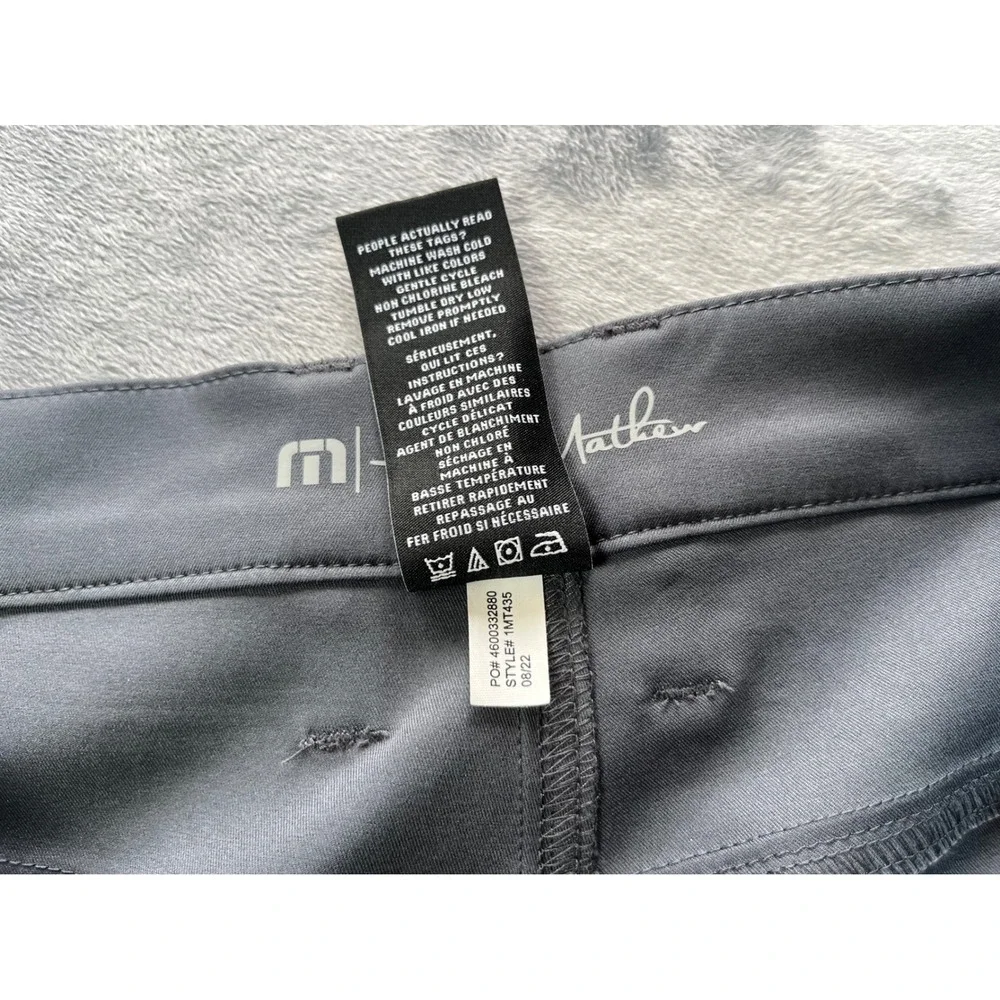 TravisMathew‎ Mens Grey Performance Golf Pants 1MT435 Size 34 Straight Leg
